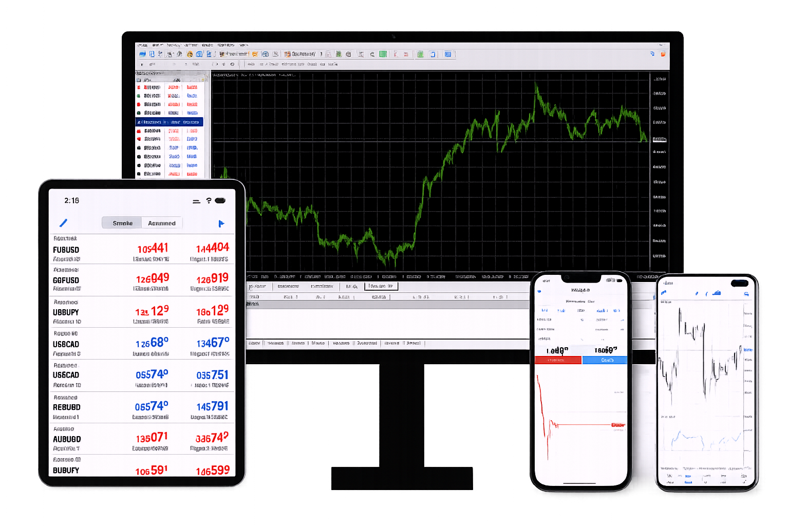 MetaTrader 4 下载版本与设备选择界面