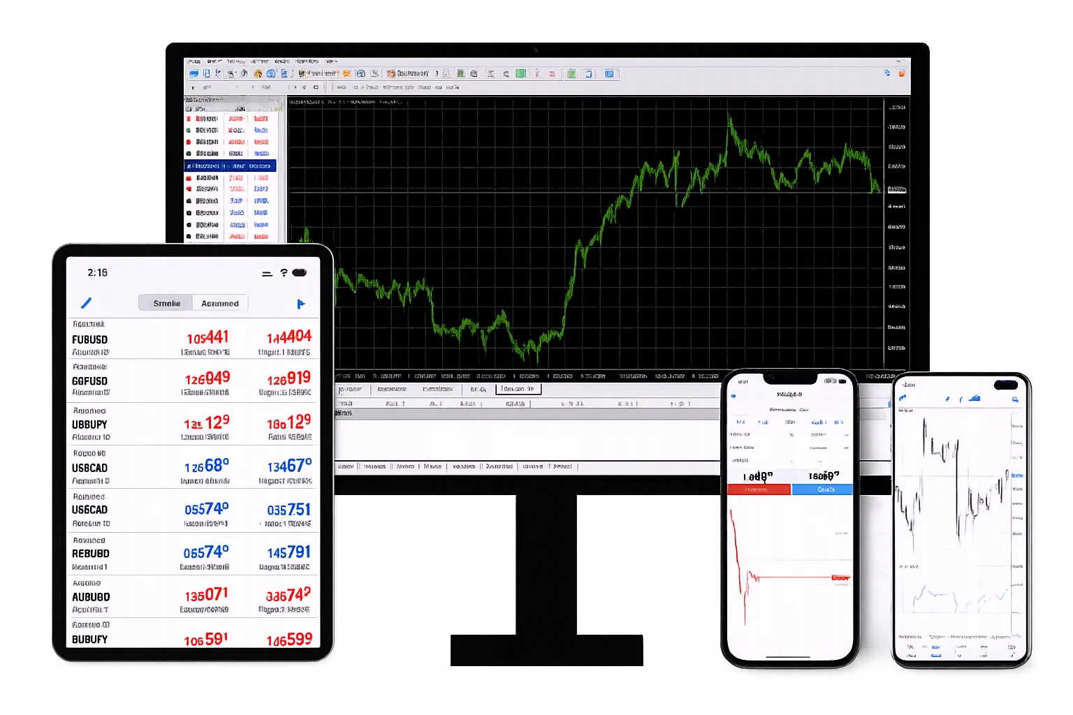 MetaTrader 4 下载版本与设备选择界面