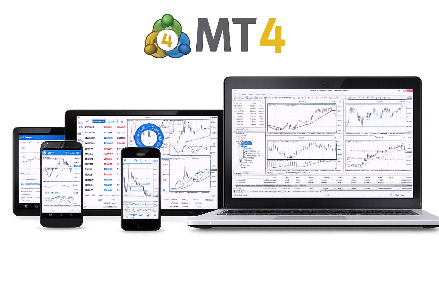 MetaTrader 4 交易平台图表与订单界面